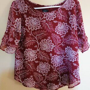 Ann Taylor floral blouse size S